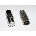 Adaptor - COAX Plug Male to 'F' Socket