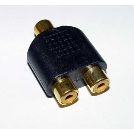 Adaptor - 2 RCA Sockets to 1 RCA Socket