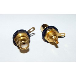 Adaptor - RCA JACK - Black/Gold