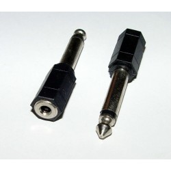 Adaptor - 6.35mm MONO Plug to 3.5mm MONO Socket
