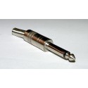 Adaptor - Plug Metal 6.5mm MONO with Strain Relief