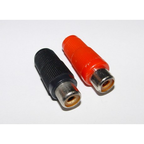 Adaptor - RCA Socket - Black and Red