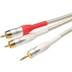 White Peal Series - Audio 3.5mm to 2x RCA Plugs