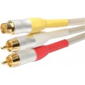 White Pearl Series - 1.5m Audio to Super Video Lead