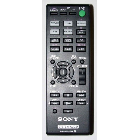 Sony CMTSBT40D HCDSBT40D Audio Remote
