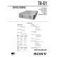 Sony TA-E1 Service Manual