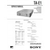 Sony TA-E1 Service Manual