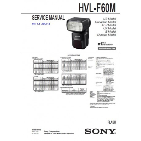 Sony HVL-F60M Service Manual