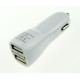 Universal Car USB Charger - White