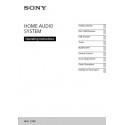 Sony Audio Instruction Manual MHC-GT4D