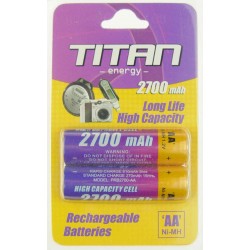 Rechargeable AA Batteries - 2 Pack