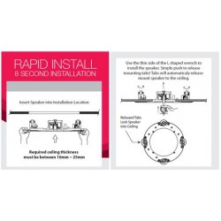 Accento Dynamica 8" 2-WAY Kevlar Ceiling Speaker