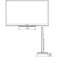 Sharp Television LC80LE940X Complete Desktop Stand