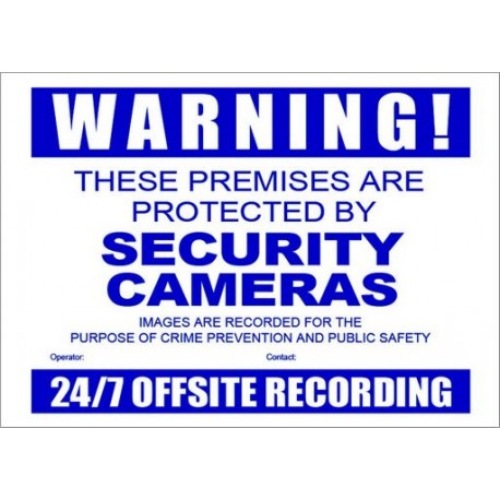 Warning Sign - A3 CCTV Secutiry