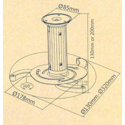 10Kg PROJECTOR CEILING MOUNT BRACKET