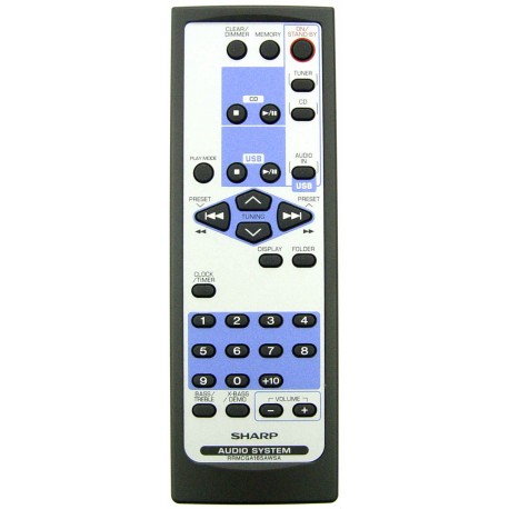 Sharp Audio RRMCGA165AWSA Remote