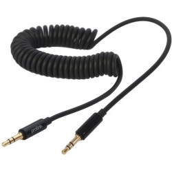 Audio Curly Cord STEREO AUX 3.5mm Plug 2 Metre