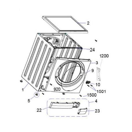 ESV80HA Sharp Washing Machine Exploded Diagram