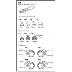 WF1000X Sony Headphone Exploded Diagram