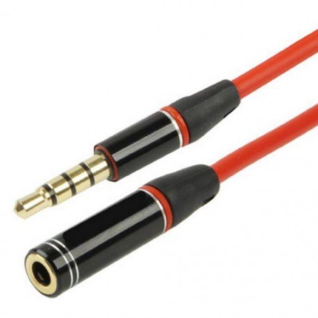 Audio Cord Headphone Extension Cable 3.5mm Quad Plug 1.2Metres