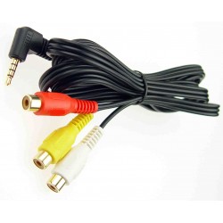 Analogue Extension Cable (Video & Audio) 3.5mm to 3 RCA 1.5m for Sony and Sharp TV's