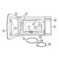 R350D Sharp Microwave Exploded Diagram