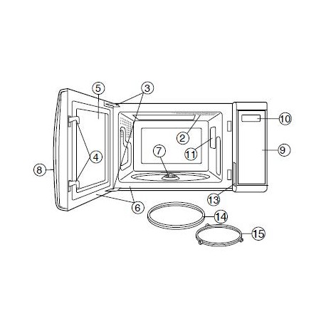 R350D Sharp Microwave Exploded Diagram