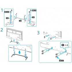 Sony Television KD65X7500D Complete Desktop Stand