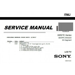 Sony KD-55X8500E / KD-65X8500E / KD-75X8500E TV Service Manual