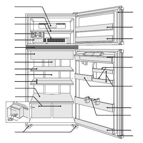 Sharp Refrigerator Exploded Diagram SJ-PD508S-HS / SJ-PD596S-HS / SJ-TD555S-S / SJ-TD555S-WH