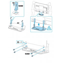 Sony Television KD55A8F / KD65A8F Complete Desktop Stand