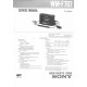 Sony WM-F707 Service Manual