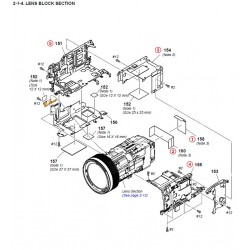 FDR-AX100 / FDR-AX100E / HDR-CX900 / HDR-CX900E Sony Camera Exploded Diagram