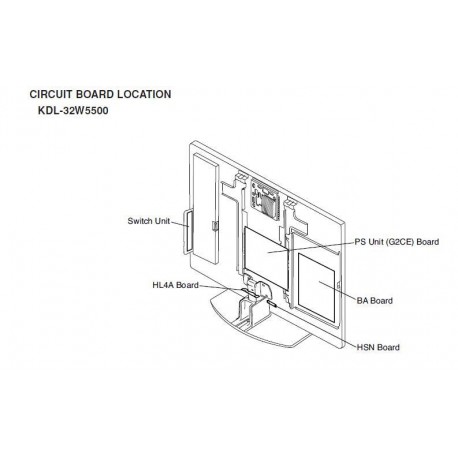 KDL-32W5500 / KDL-40W5500 / KDL-46W5500 Sony Television Exploded Diagram