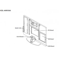 KDL-32W5500 / KDL-40W5500 / KDL-46W5500 Sony Television Exploded Diagram