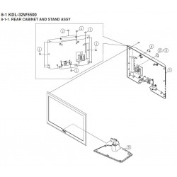 KDL-32W5500 / KDL-40W5500 / KDL-46W5500 Sony Television Exploded Diagram