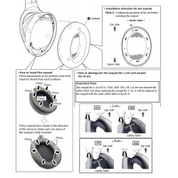 Sony WH1000XM3 Ear Pad - BLACK / SILVER
