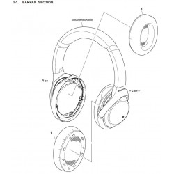 WH1000XM3 Sony Audio Exploded Diagram