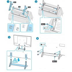 Sony Television KD55X9000E Complete Desktop Stand
