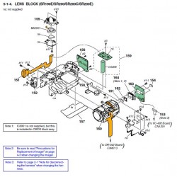 DCRSR190E / DCRSR200 / DCRSR200C / DCRSR200E /  DCRSR290E / DCRSR300 / DCRSR300C / DCRSR300E Sony Camera Exploded Diagram