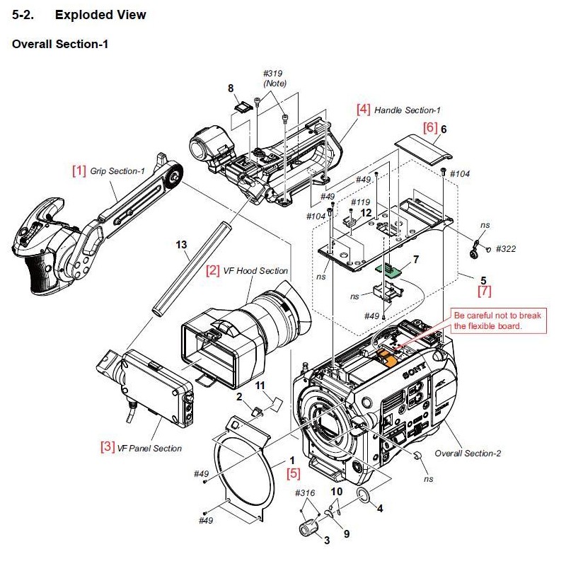 Pxwfs7 Pxwfs7k Sony Camera Exploded Diagram