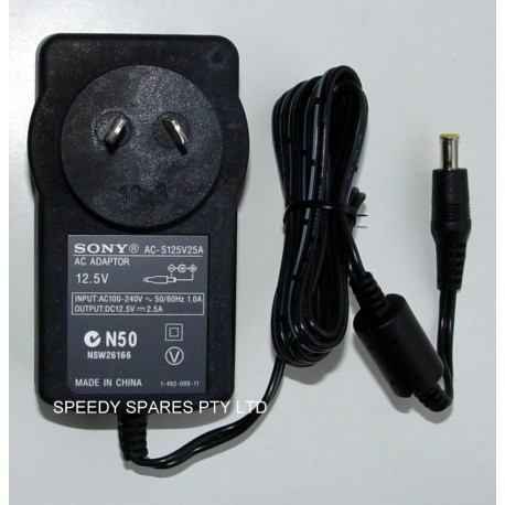 Sony AC-S125V25A Audio AC Adaptor - BLACK