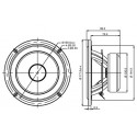 Speaker SB ACOUSTICS 6.5" 4Ω MID-WOOFER - Round Frame