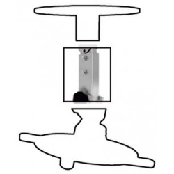 EXTENSION ARM 300-500mm for PROJECTOR CEILING MOUNT BRACKET - BLACK