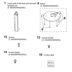 BDVN9200W Speakers Sony Audio Exploded Diagram